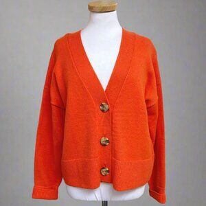 Cabi orange Citrus Cardigan sweater, sizes M & L, NEW WITH TAGS!